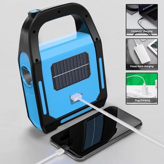 Avelena | Wiederaufladbare USB-Campinglaterne mit Powerbank - SolarGlow