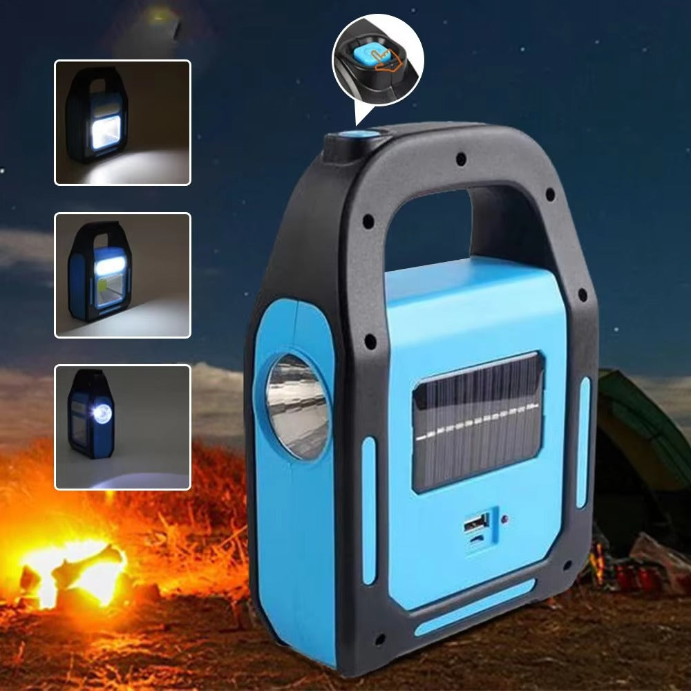 Avelena | Wiederaufladbare USB-Campinglaterne mit Powerbank - SolarGlow
