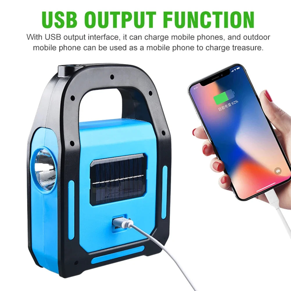 Avelena | Wiederaufladbare USB-Campinglaterne mit Powerbank - SolarGlow
