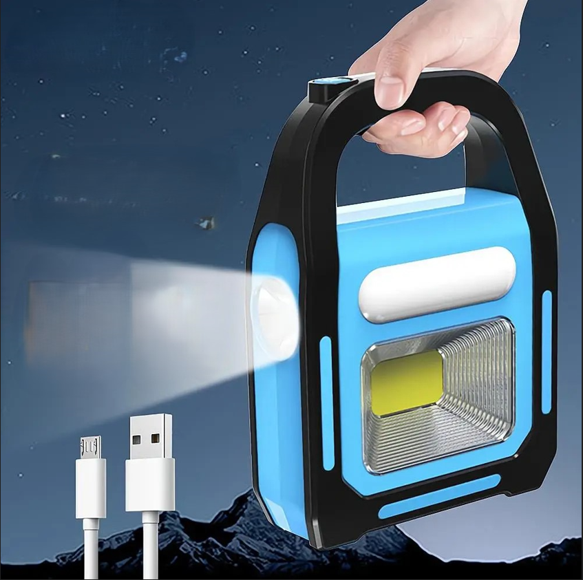Avelena | Wiederaufladbare USB-Campinglaterne mit Powerbank - SolarGlow