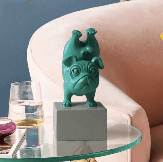 Avelena | Resin Abstract Yoga Bulldog Figurine