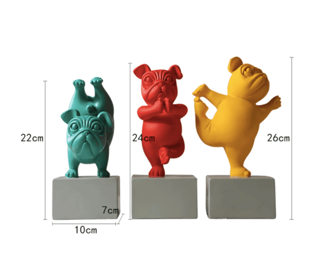 Avelena | Resin Abstract Yoga Bulldog Figurine