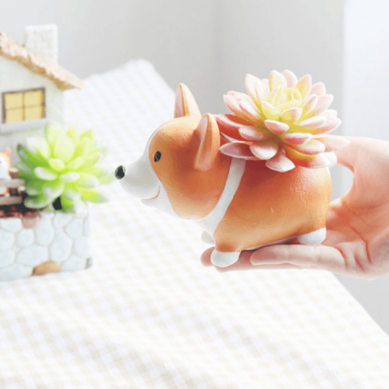Avelena | Resin Corgi Mini Blumentopf
