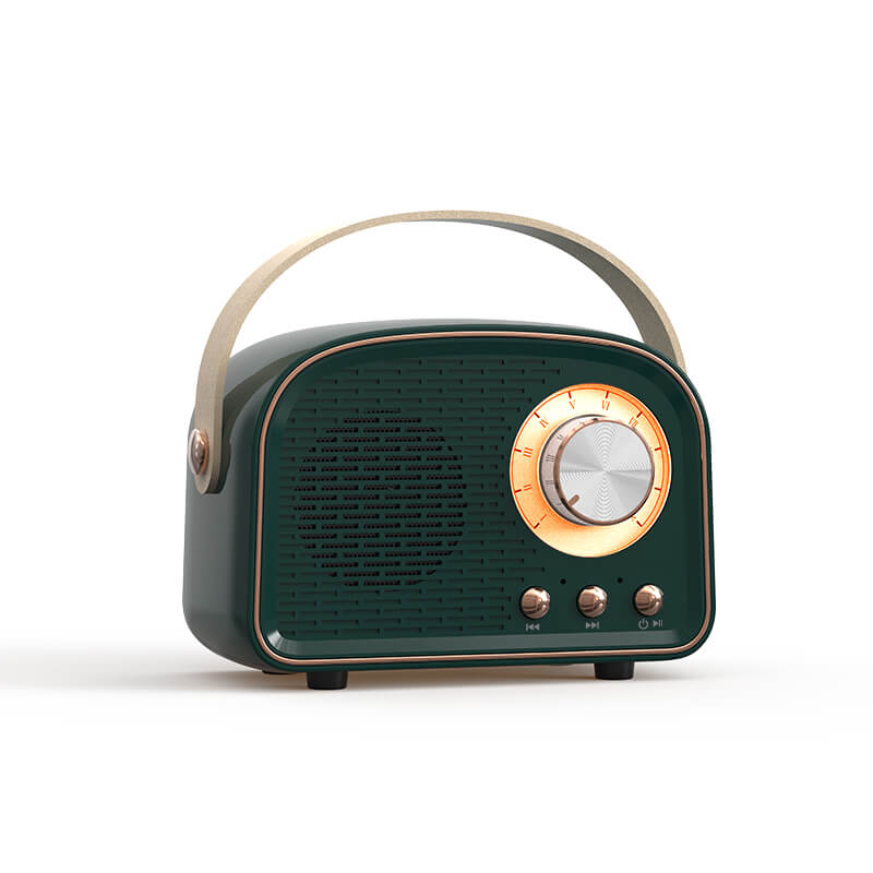 Avelena | Retro Runde Radio Bluetooth Lautsprecher | Kabellos | Tragbar | Stilvoller Sound für Zuhause & unterwegs