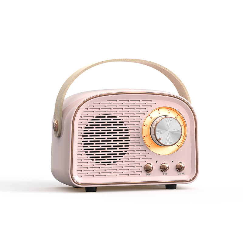 Avelena | Retro Runde Radio Bluetooth Lautsprecher | Kabellos | Tragbar | Stilvoller Sound für Zuhause & unterwegs