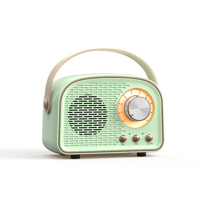 Avelena | Retro Runde Radio Bluetooth Lautsprecher | Kabellos | Tragbar | Stilvoller Sound für Zuhause & unterwegs
