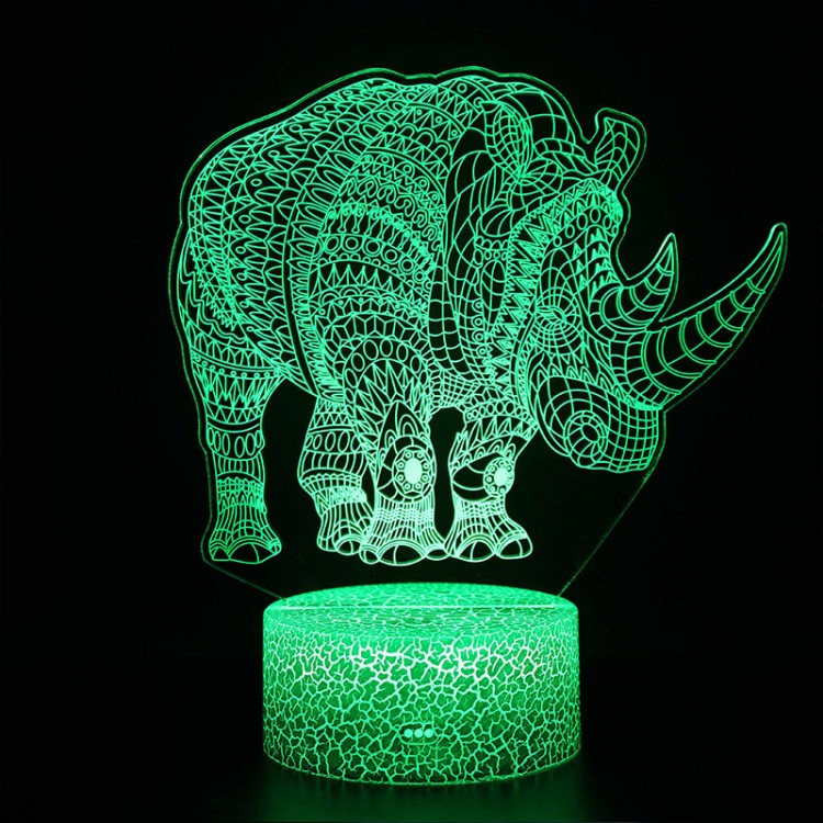 Avelena | 3D Lampe Nashorn Majestätisch