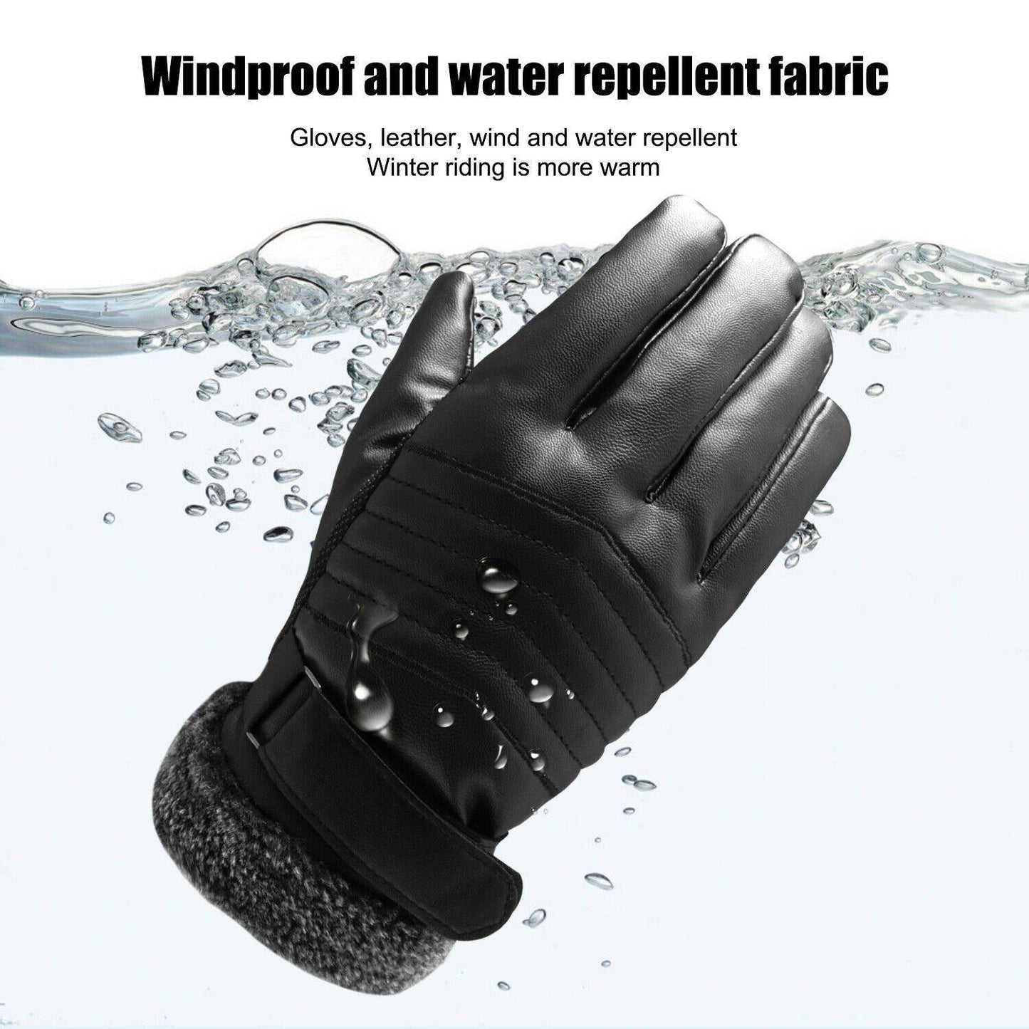 Avelena | -30℃ Wasserdichte, warme Skihandschuhe aus Leder für den Winter | Touchscreen-kompatibel