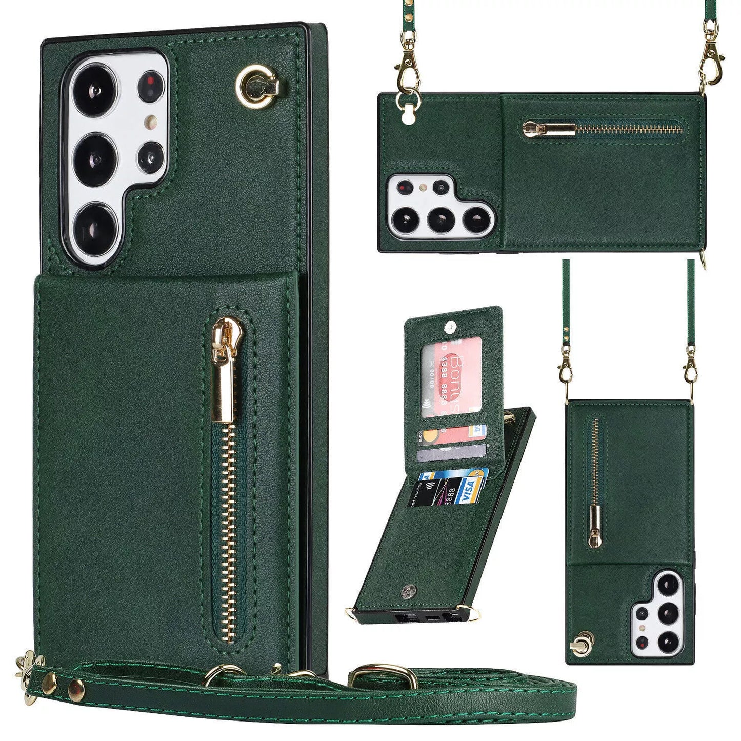 Avelena | 3in1 Handyhülle mit Karten und Münzfach Umhänge Tasche