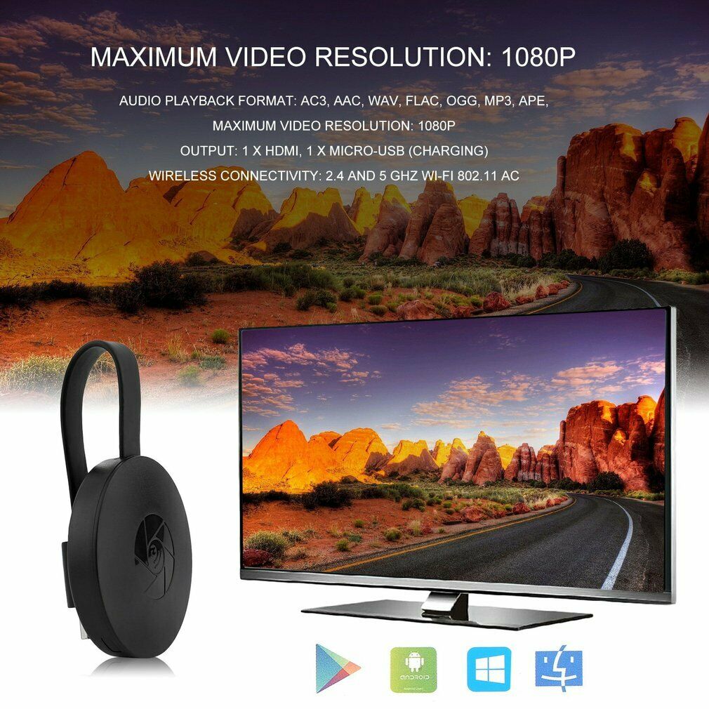 Avelena | Tragbarer kabelloser HDMI TV-Empfänger l Tragbarer 1080P Display HDMI TV-Empfänger
