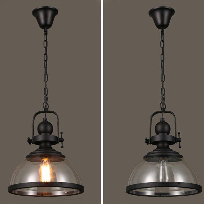 Avelena | Antike Glas Eisen Retro Industrie Kronleuchter Hängende Deckenleuchten