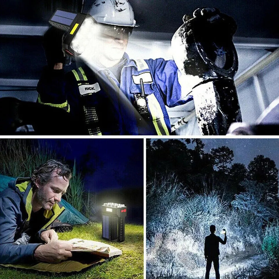 Avelena | Solar LED Taschenlampe – Wasserdichter, leistungsstarker Handstrahler mit Lithium-Batterie