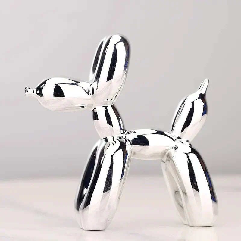 Avelena | Wohnzimmer-Dekoration „Ballonhund“ aus glänzendem Kunstharz