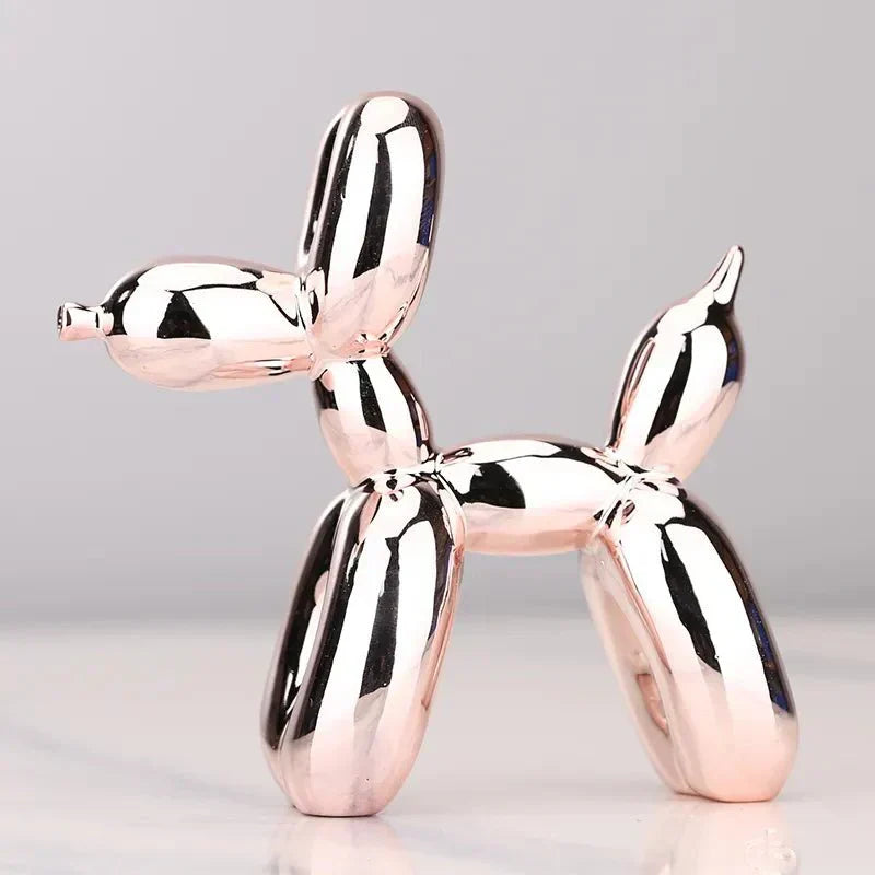 Avelena | Wohnzimmer-Dekoration „Ballonhund“ aus glänzendem Kunstharz
