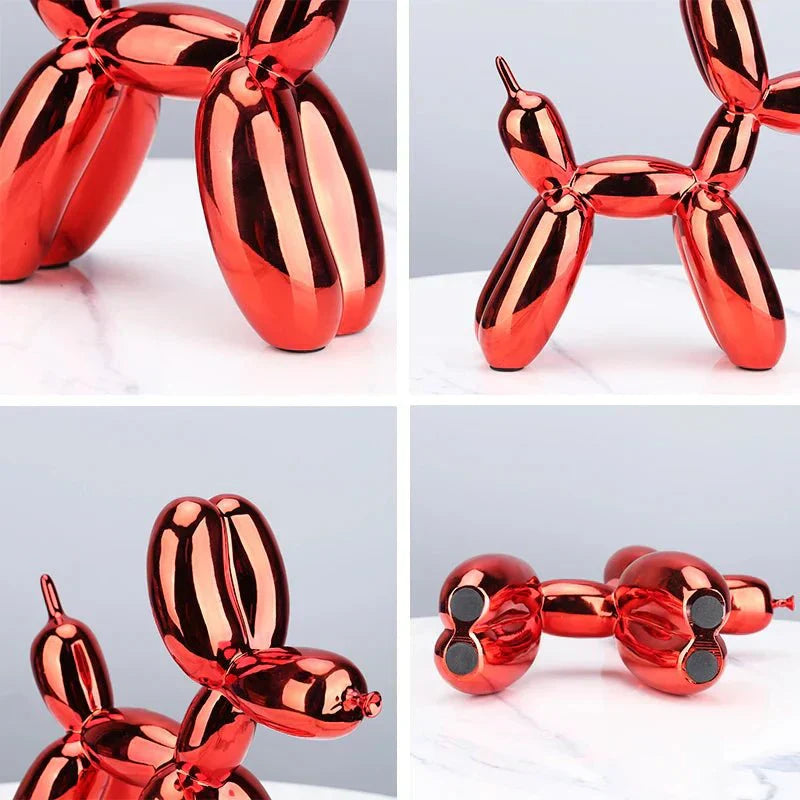 Avelena | Wohnzimmer-Dekoration „Ballonhund“ aus glänzendem Kunstharz