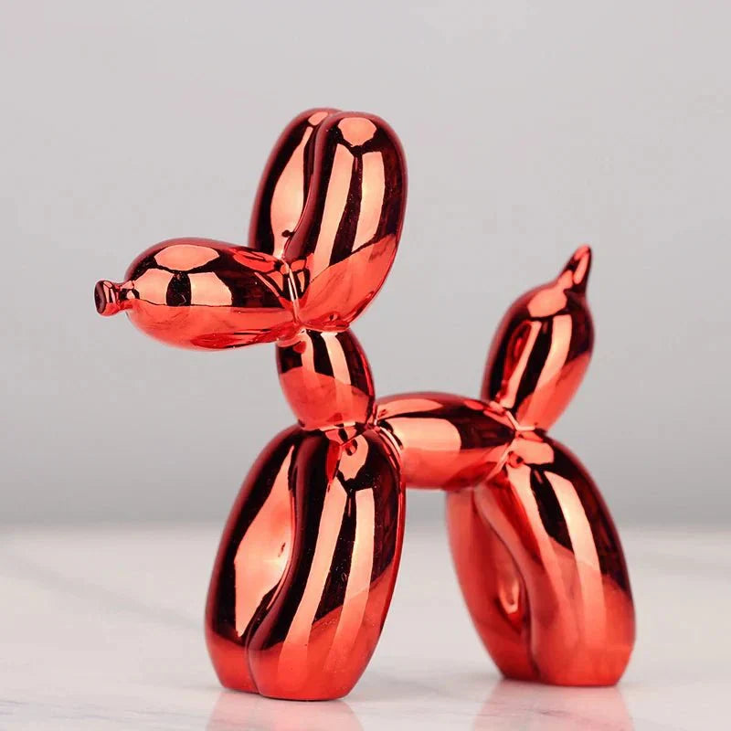 Avelena | Wohnzimmer-Dekoration „Ballonhund“ aus glänzendem Kunstharz