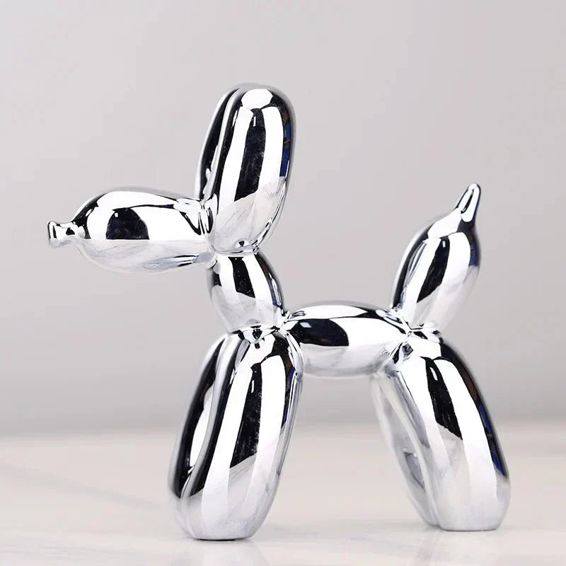 Avelena | Wohnzimmer-Dekoration „Ballonhund“ aus glänzendem Kunstharz