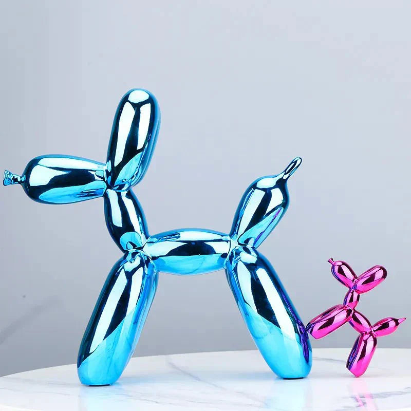 Avelena | Wohnzimmer-Dekoration „Ballonhund“ aus glänzendem Kunstharz