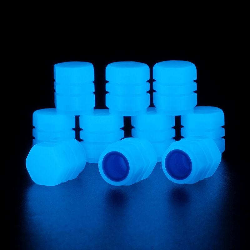 Avelena | Universelle fluoreszierende Reifenventilkappen (4 Stück/Set)