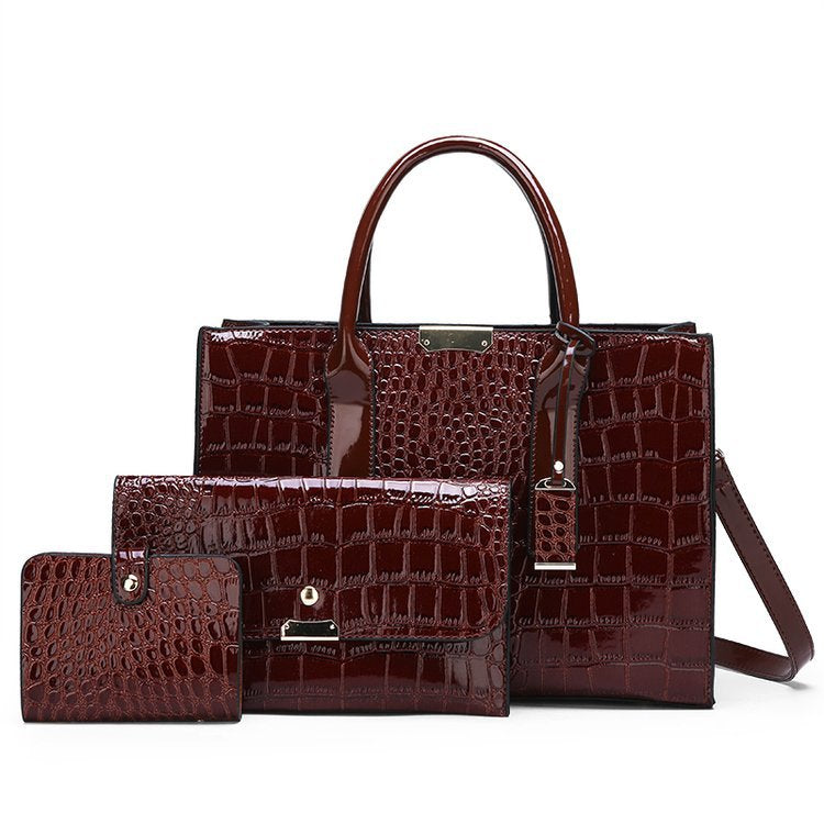 Avelena | Tasche mit Krokodilprägung.