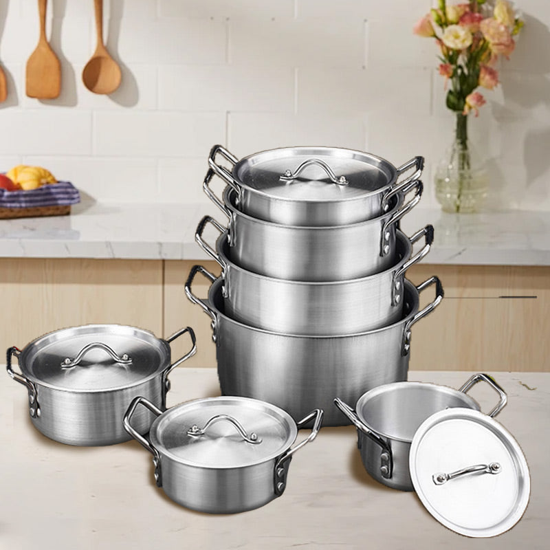 Avelena | Aluminium Kochgeschirr Suppentopf 7-teiliges Set