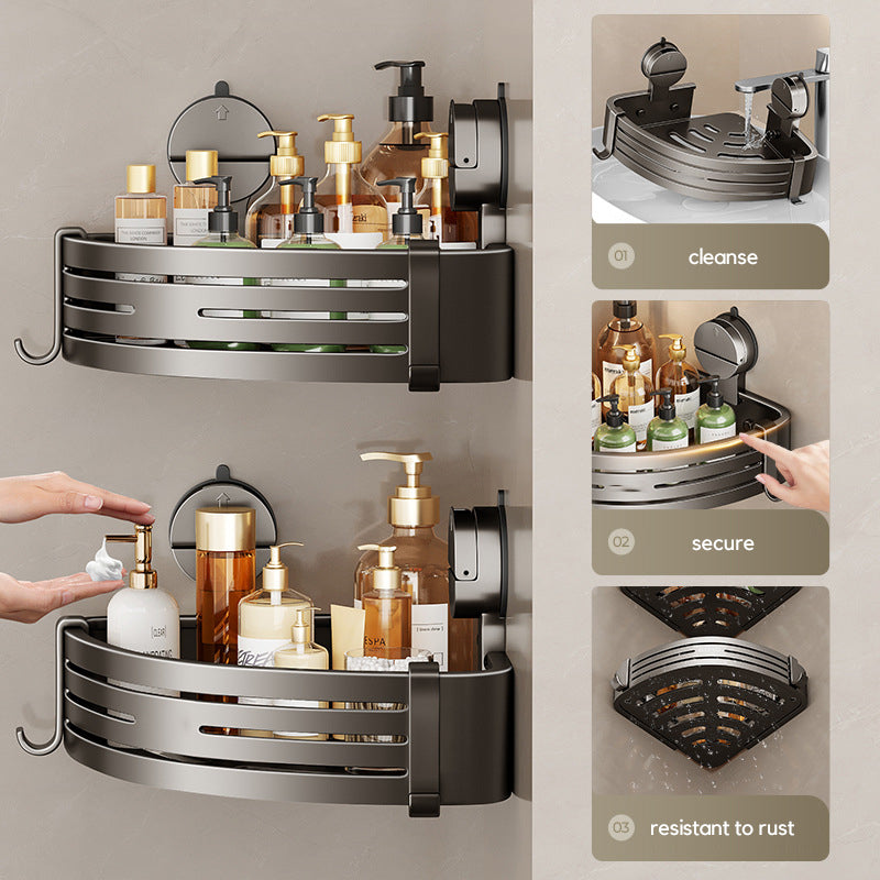 Avelena | 2PCS Wandmontierter Badezimmer Organizer mit Saugnapf