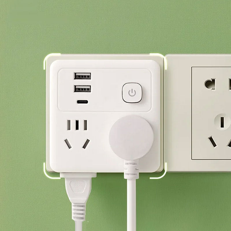 Avelena | 2er-Pack multifunktioneller Steckdosenadapter mit Nachtlicht