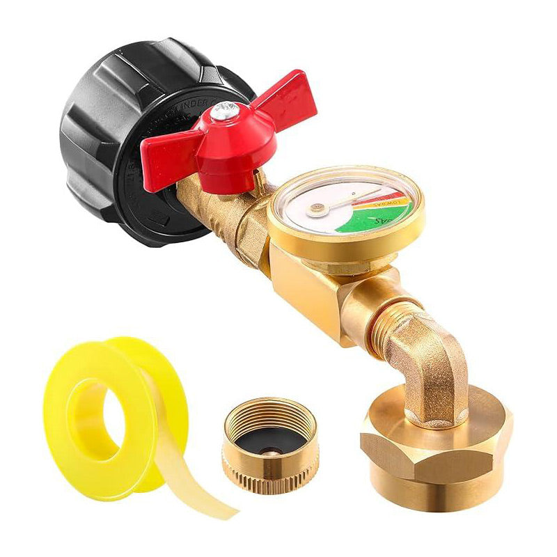 Avelena | Adapter für Propanbefüllung mit Winkel und Manometer