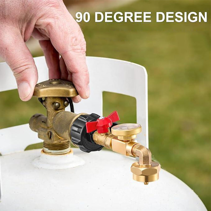 Avelena | Adapter für Propanbefüllung mit Winkel und Manometer
