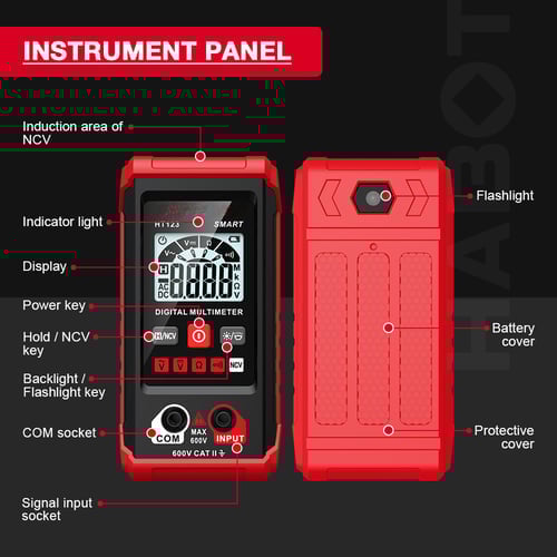 Avelena | Vollautomatisches intelligentes digitales Multimeter mit Brandschutz