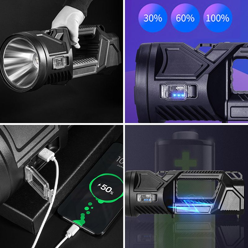Avelena | Superhelles Doppelkopf-Spotlight tragbare Taschenlampe