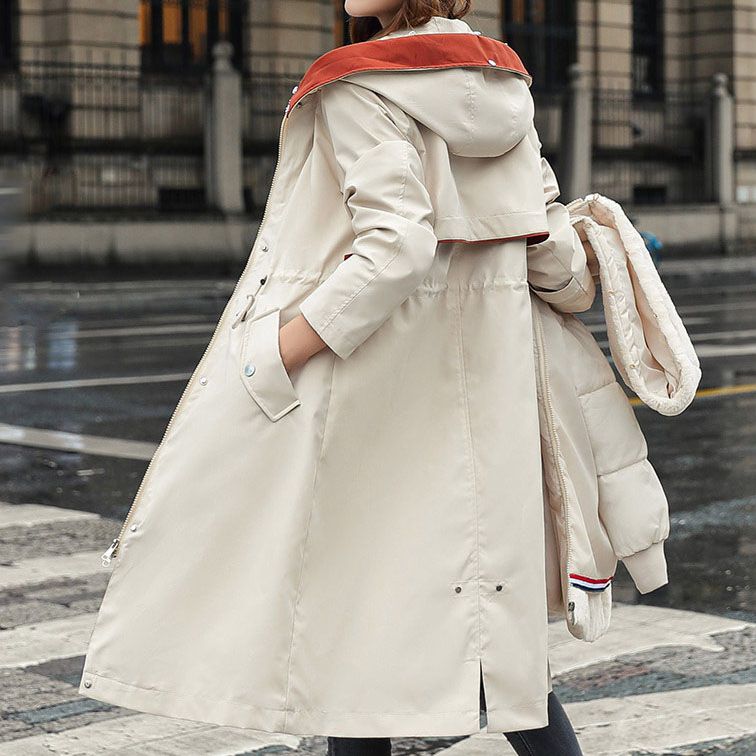 Avelena | 🎁Früher Black Friday Sale🎁Wintermantel mit Kapuze und Pelzkragen, lässiger Parka für Frauen⛄
