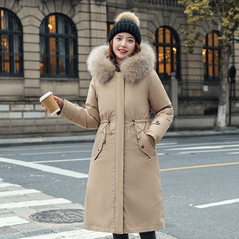 Avelena | 🎁Früher Black Friday Sale🎁Wintermantel mit Kapuze und Pelzkragen, lässiger Parka für Frauen⛄