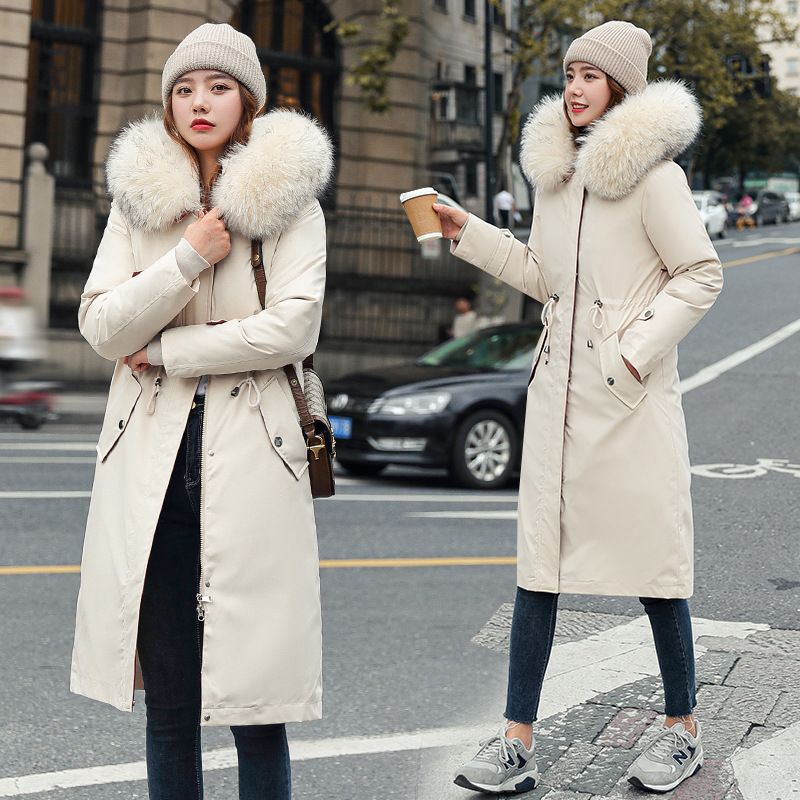 Avelena | 🎁Früher Black Friday Sale🎁Wintermantel mit Kapuze und Pelzkragen, lässiger Parka für Frauen⛄