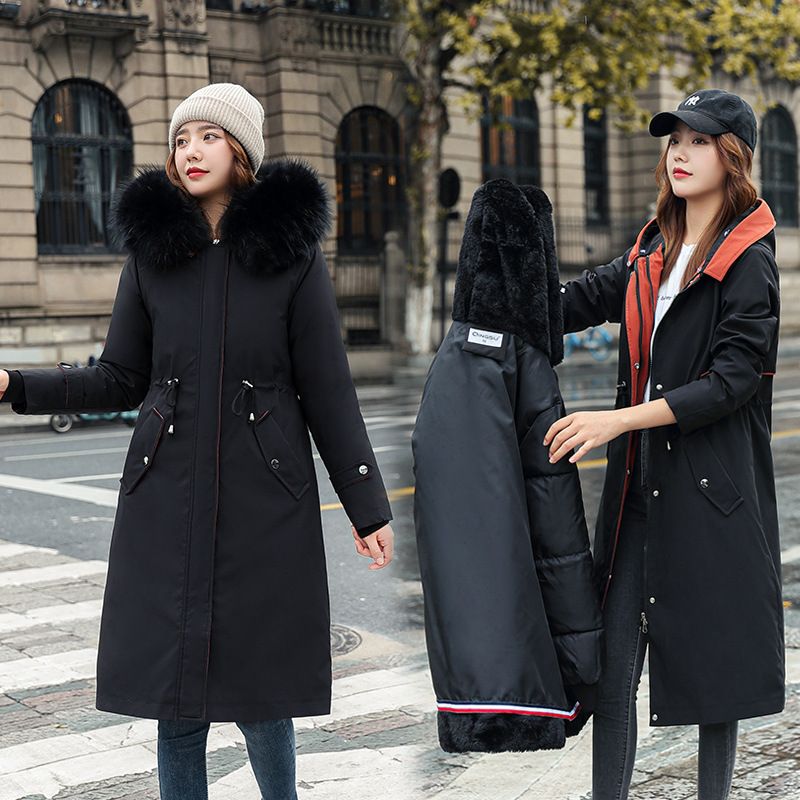 Avelena | 🎁Früher Black Friday Sale🎁Wintermantel mit Kapuze und Pelzkragen, lässiger Parka für Frauen⛄