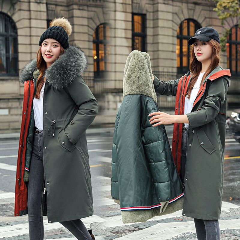 Avelena | 🎁Früher Black Friday Sale🎁Wintermantel mit Kapuze und Pelzkragen, lässiger Parka für Frauen⛄
