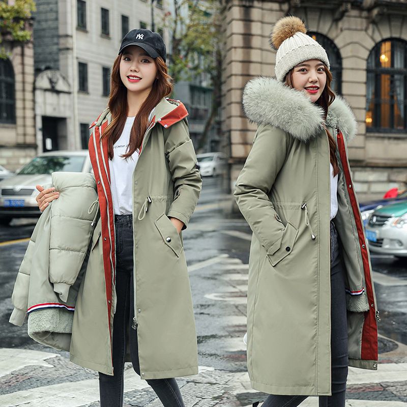 Avelena | 🎁Früher Black Friday Sale🎁Wintermantel mit Kapuze und Pelzkragen, lässiger Parka für Frauen⛄