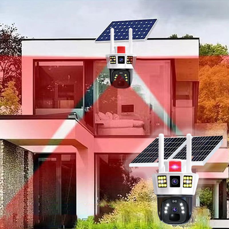 Avelena | 🎦360° smarte Solar-Überwachungskamera mit drei Bildschirmen✨