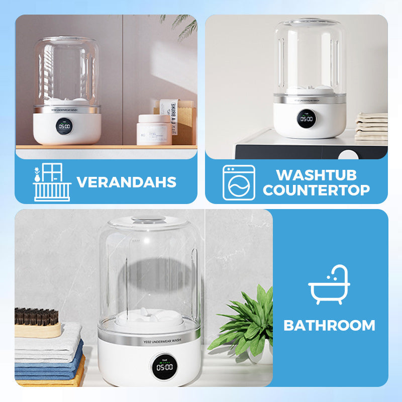 Avelena | 😍 Tragbare wiederaufladbare Mini-Waschmaschine für Unterwäsche!🩲