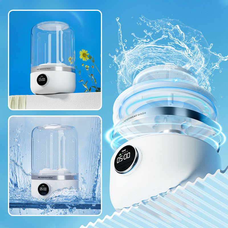 Avelena | 😍 Tragbare wiederaufladbare Mini-Waschmaschine für Unterwäsche!🩲