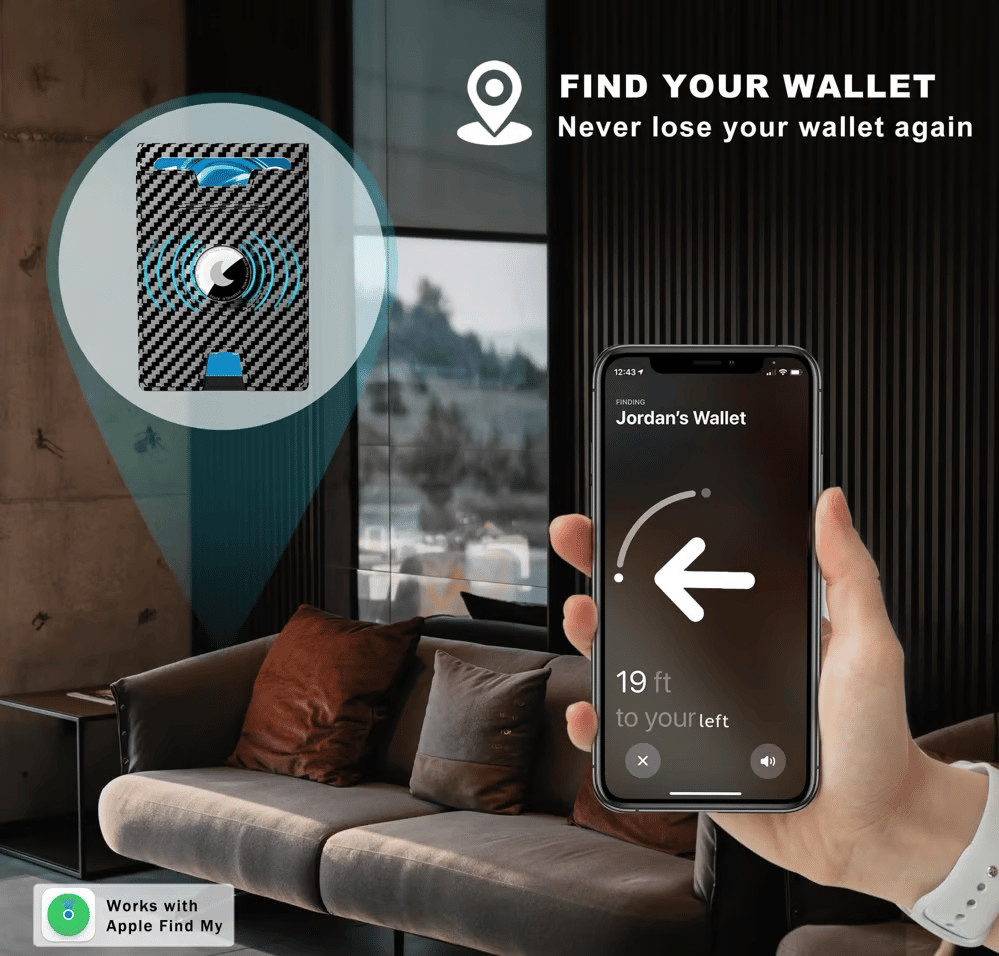 Avelena | 🔥Pop Up Aluminium Tasche Geldclip Slim Leder Slots Kreditkartenhalter RFID Blockierung Bifold Minimalistische Geldbörse