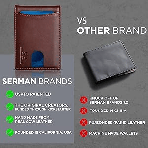 Avelena | 🔥Pop Up Aluminium Tasche Geldclip Slim Leder Slots Kreditkartenhalter RFID Blockierung Bifold Minimalistische Geldbörse