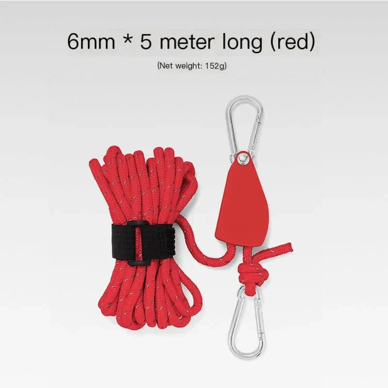 Avelena | Tragbares verstellbares Fix-Zelt hochfeste Schnellverschluss-Pulley Camping-Seil