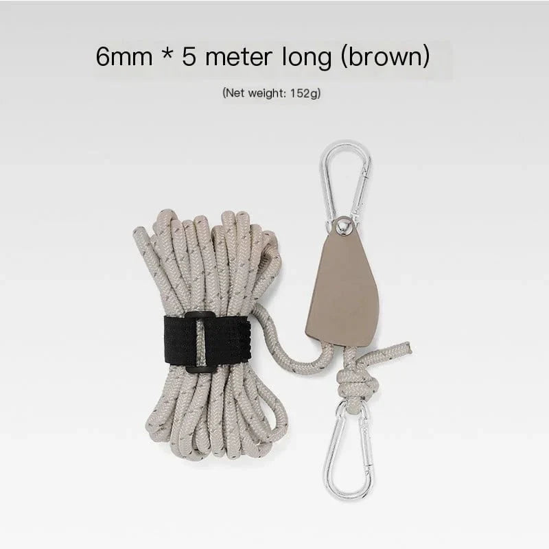 Avelena | Tragbares verstellbares Fix-Zelt hochfeste Schnellverschluss-Pulley Camping-Seil