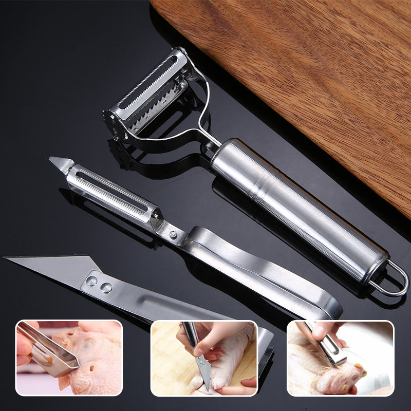 Avelena | 3-teiliges Set mit Peeling-Werkzeugen aus Edelstahl