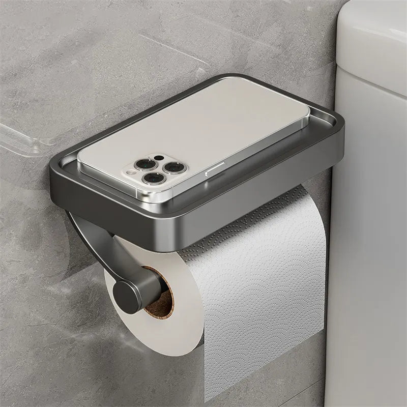 Avelena | Stalux Toilettenpapierhalter mit Ablage