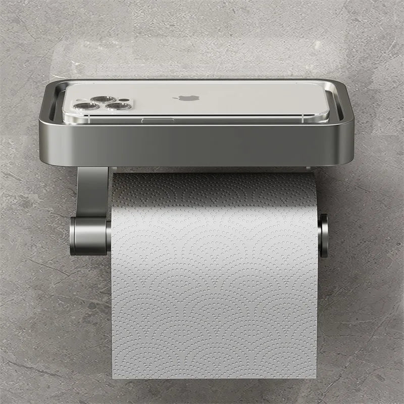 Avelena | Stalux Toilettenpapierhalter mit Ablage