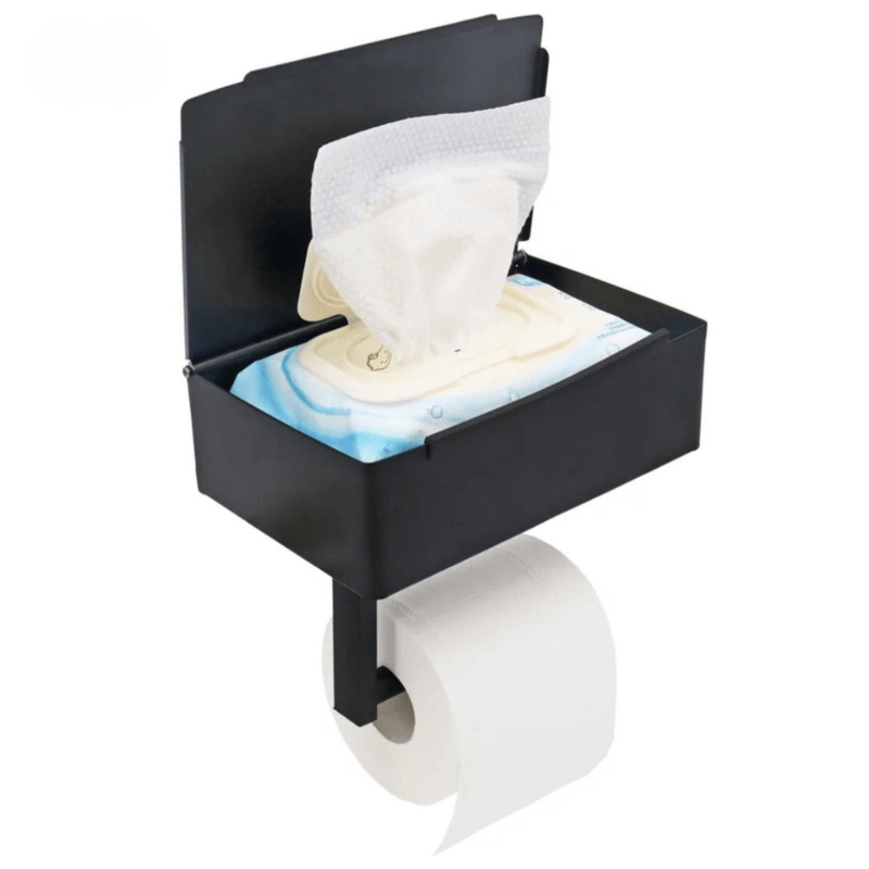 Avelena | SteelDeluxe Toilettenpapierhalter – Edelstahl mit multifunktionalem wasserdichtem Ablagefach für moderne Badezimmer
