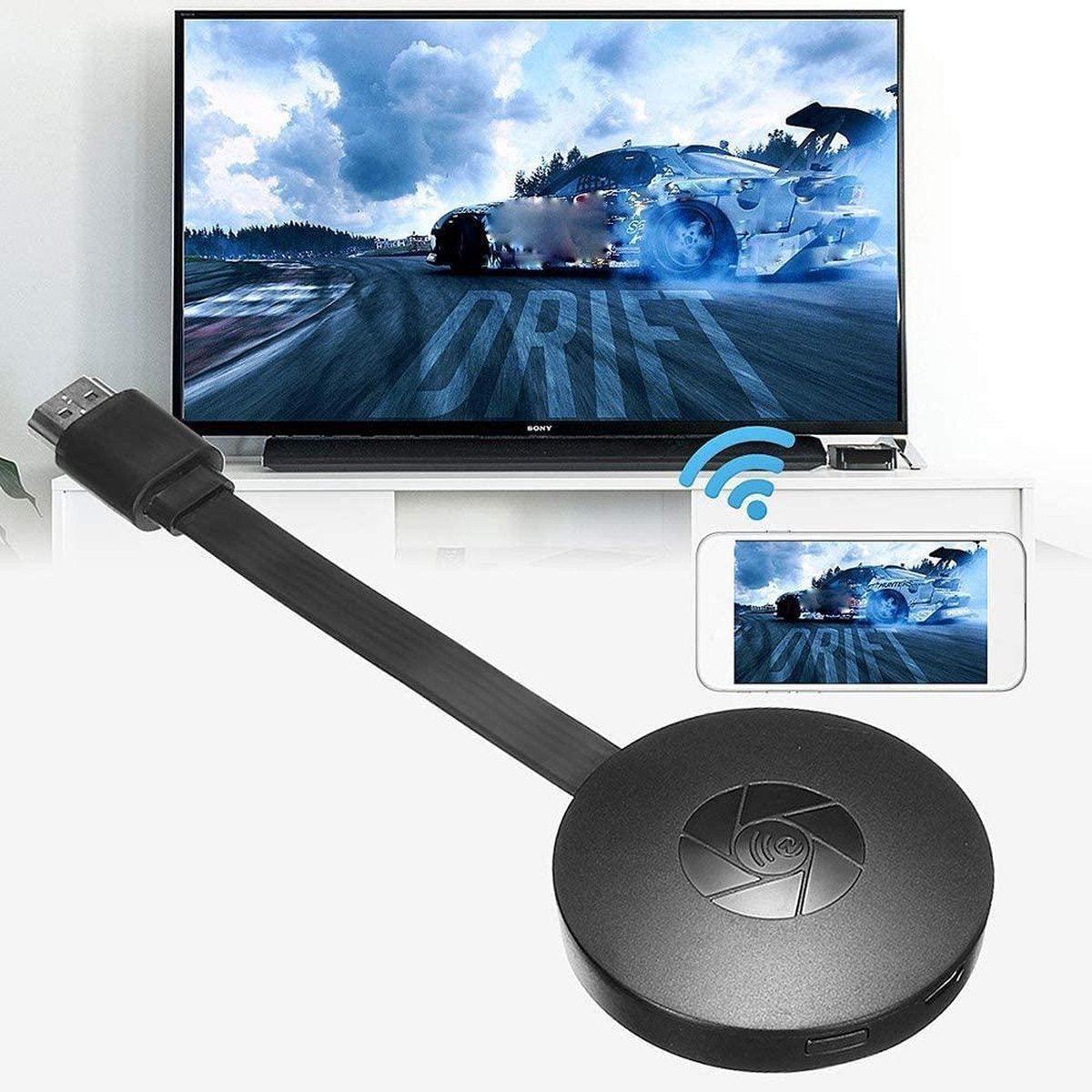 Avelena | Streamora Wireless HDMI Stick | Full HD Streaming | Plug & Play | Kompatibel mit iOS, Android & Windows