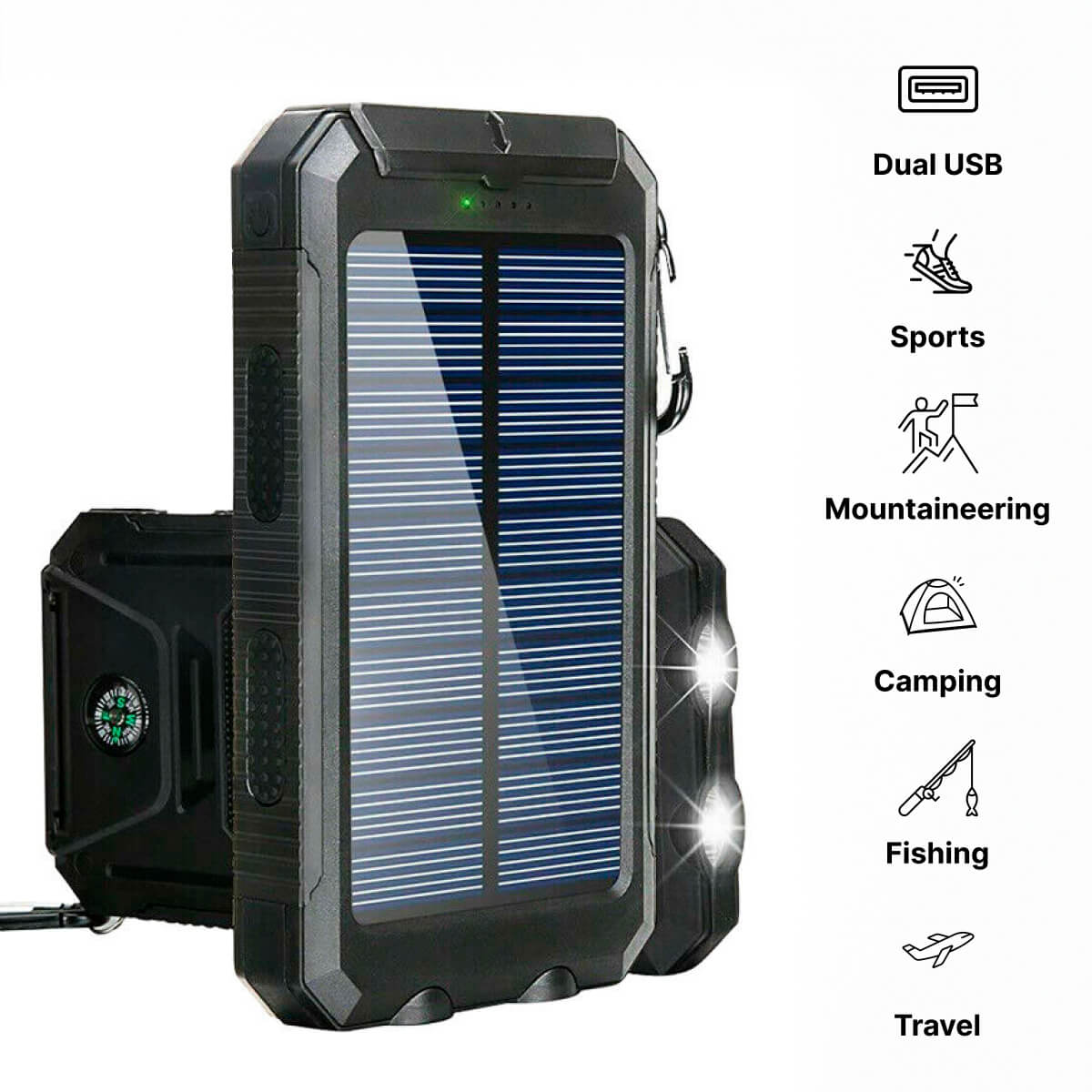 Avelena | SUNVAULT MAX – Wasserdichte Solar Power Bank mit 30000mAh Kapazität